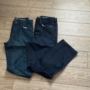 Boys Dark Blue Straight Leg Jeans